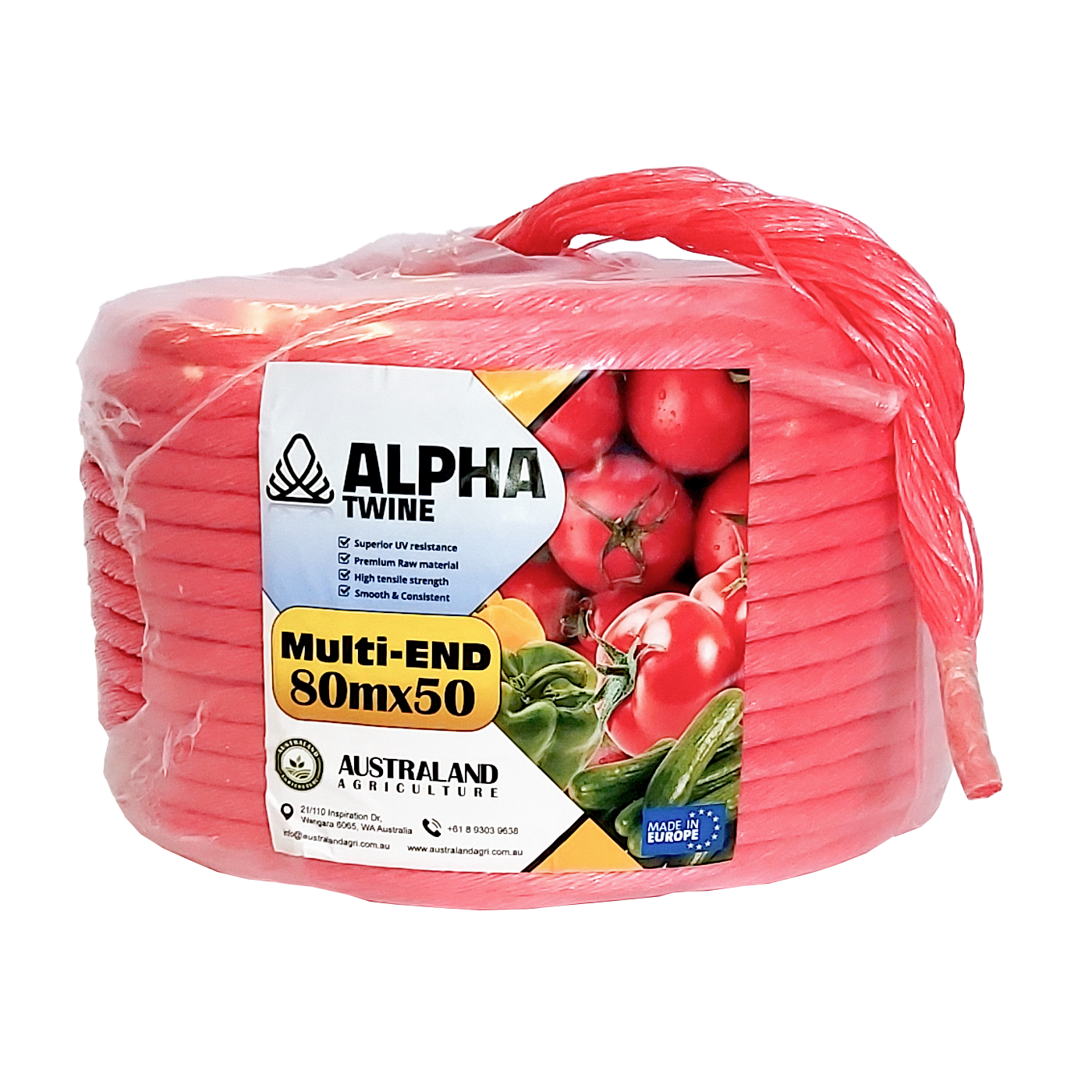 Alpha Twine Multi End 80mx50 Red